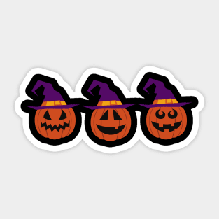 Creepy pumpkin halloween smile face Sticker